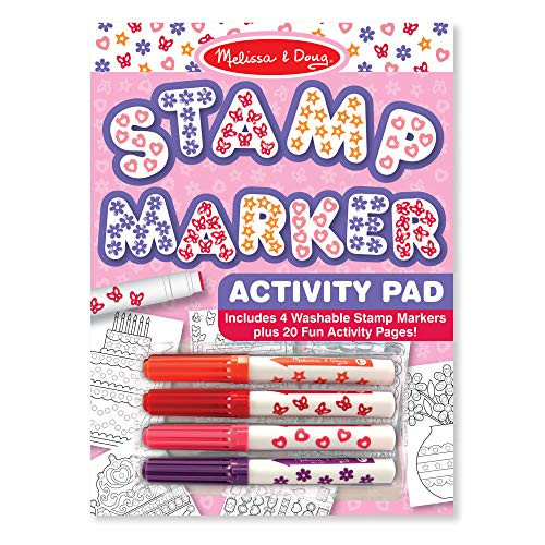 Melissa & Doug Stamp Marker Activity Pad - Butterflies, Hearts, Flowers, and Stars