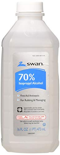Swan Isoprophyl Alcohol, 70 percent 16 Fl Oz (Pack of 6)