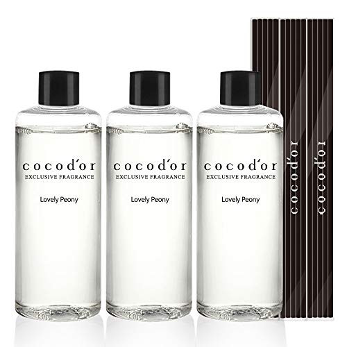 Cocod'or Reed Diffuser Oil Refill/Lovely Peony/6.7oz(200ml)/3 Pack