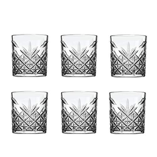 Crystal Whiskey Glasses-Premium 12.5 OZ Scotch Glasses Set of 6 /Old Fashioned Whiskey Glasses/Gift for Scotch Lovers/Style Glassware for Bourbon/Rum glasses/Bar Tumbler Whiskey Glasses