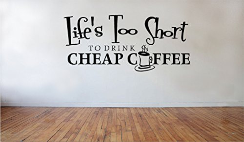 Blinggo life is too short to drink cheap removable Vinyl Wall Decal Home Dico.
