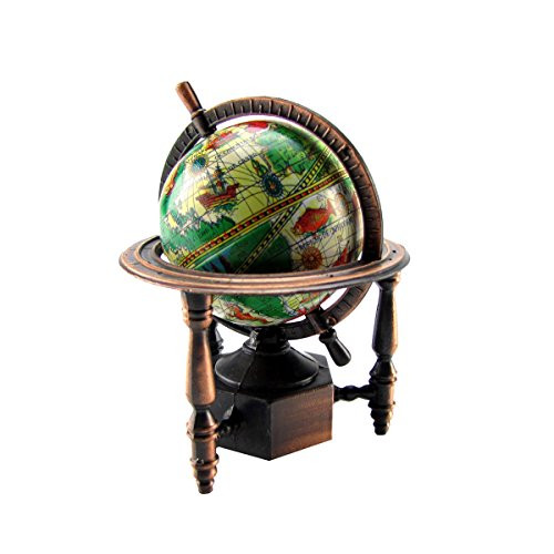 TG,LLC Treasure Gurus 1:12 Miniature World Globe Dollhouse/Diorama Accessory Die Cast Pencil Sharpener TG,LLC Treasure Gurus 1:12 Miniature World Globe Dollhouse/Diorama Accessory Die Cast Pencil Sharpener