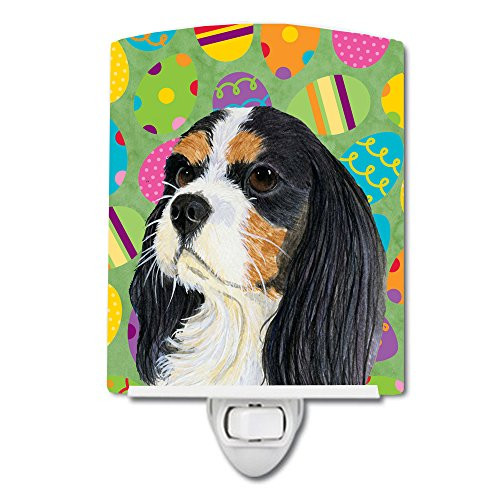 Caroline's Treasures LH9414CNL Cavalier Spaniel Easter Eggtravaganza Ceramic Night Light, 6x4x3, Multicolor