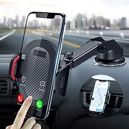Car Phone Holder Mount, Universal Phone Car Holder?Long Arm Suction Cup Phone Holder for Car Dashboard ?Windshield ?Air Vent Hands Free Clip Cell Phone Holder Compatible with All Mobile Phones Car Phone Holder Mount, Universal Phone Car Holder?Long Arm Suction Cup Phone Holder for Car Dashboard ?Windshield ?Air Vent Hands Free Clip Cell Phone Holder Compatible with All Mobile Phones
