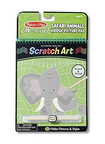 Melissa & Doug On the Go Scratch Art Hidden-Picture Pad - Safari Animals