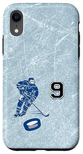 iPhone XR 9 Hockey Number Player Design  9 Case