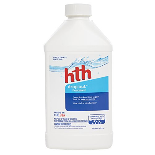 HTH 67017 Drop Out Flocculant Swimming Pool Cleaner, 32 fl oz