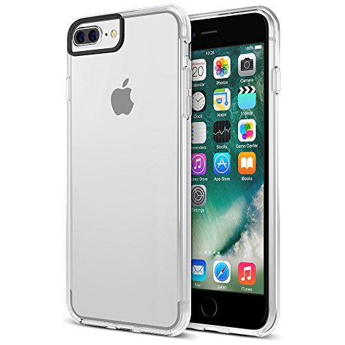 iPhone 8 Plus Case, iPhone 7 Plus Case, UNU [Purity Series] Premium Protective Case Shock Absorption TPU Bumper Cushion + Scratch Resistant Clear Hard Cover for Apple iPhone 8 Plus/7 Plus - Clear