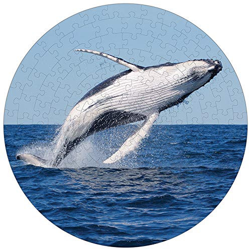 Humpback Whale Puzzle A-Round 140 Piece Round Jigsaw Puzzle