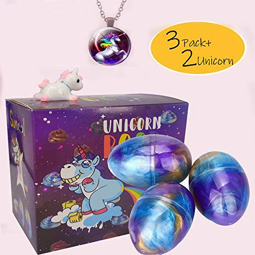 Sunool Galaxy Fluffy Slime Scented Stress Relief Toy with Unicorn Party Favor Sludge Easter Egg Slime Toys