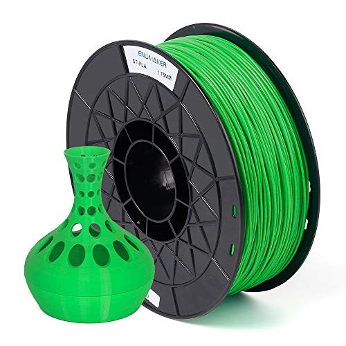ENOMAKER ST-PLA (PLAPlusPlus) 3D Printer Filament 1.75MM 1kg(2.2LBS) Spool Improved by New Formula for Creality CR-10 V2 Ender 3/5/6/pro/plus, Green