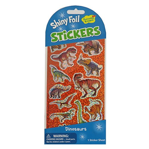 Peaceable Kingdom Shiny Foil Dinosaurs Sticker Pack
