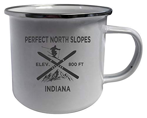 Perfect North Slopes Indiana Ski Adventures White Tin Camper Coffee Mug 2-Pack