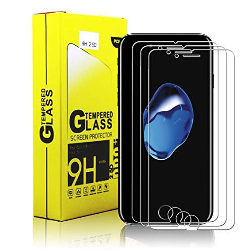 TaPa-Brand -3-Pack- iPhone 8, 7, 6S, 6 Screen Protector Glass, TaPa Premium Tempered Glass Screen Protector for Apple iPhone 8, 7, iPhone 6S, iPhone 6 2017 2016, 2015