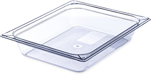 Carlisle 10220B07 Storplus Half Size Food Pan, Polycarbonate, 2.5" Deep, Clear