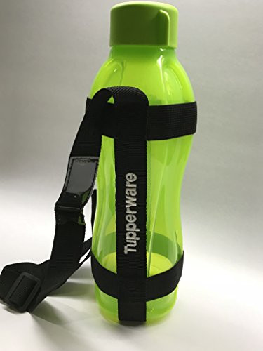2X Tupperware Eco Bottle Sling Strap Holder in Black New 2017 Fits 1L On The Go