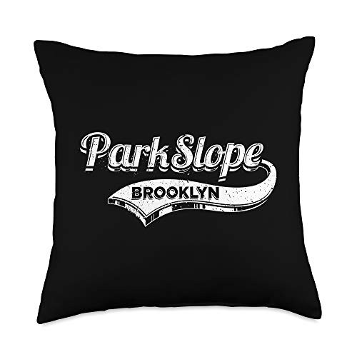Park Slope Threads Studio Park Slope, Brooklyn Typographic Sports Design Throw Pillow, 18x18, Multicolor