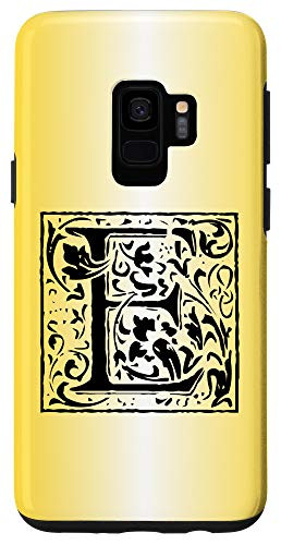 Galaxy S9 Letter E Initial Monogram Personalized Name Gifts Floral Case