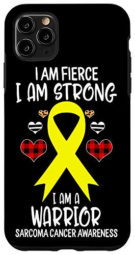 iPhone 11 Pro Max Sarcoma Cancer Awareness Ribbon I Am Fierce Strong Warrior L Case