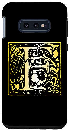 Galaxy S10e Letter F Initial Monogram Personalized Name Gifts Floral Case