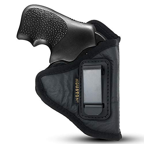 IWB Revolver Holster by Houston - ECO Leather Concealed Carry Soft Material - Suede Interior for Protection - Fits: Any 38 J Frames - S and W Revolvers - Charter Arms - Rossi 38 - Taurus BG LCR (Right) IWB Revolver Holster by Houston - ECO Leather Concealed Carry Soft Material - Suede Interior for Protection - Fits: Any 38 J Frames - S and W Revolvers - Charter Arms - Rossi 38 - Taurus BG LCR (Right)