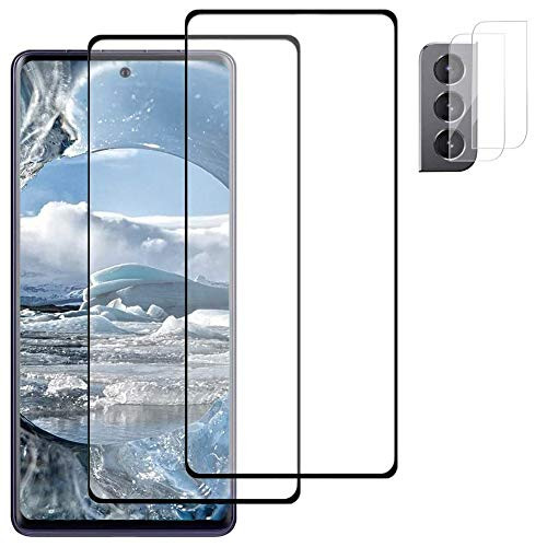 -4 Pack- Galaxy S21 Screen Protector Include 2 Pack Camera Lens Protector, HD Tempered Glass Full Coverage 9H Hardness,Bubble Free,Anti-Scratch for Galaxy S21 5G (6.2")