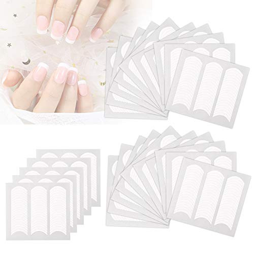 French Manicure Strips Tip Nail Guides, 1200 Pcs French Tip Nail Stickers Self Adhesive French Manicure Kit Tip Guides Stickers for Manicure DIY Decoration French Manicure Strips Tip Nail Guides, 1200 Pcs French Tip Nail Stickers Self Adhesive French Manicure Kit Tip Guides Stickers for Manicure DIY Decoration