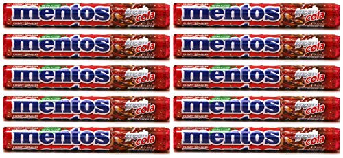 Mentos Fresh Cola From Europe 1.32oz Pack of 10