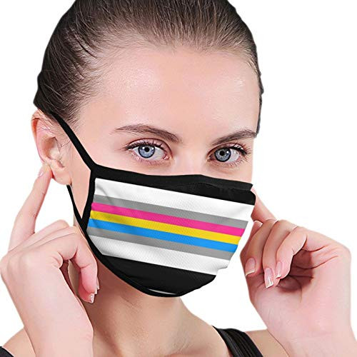 Gray Pan Pride Flag LGBTQ Unisex Face Mask to Prevent The Fog and Anti-Dust