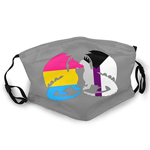 Pan Demisexual Pride Dragons Anti-Dust Face Mask Unisex Dust Mask for Camping Travel Black