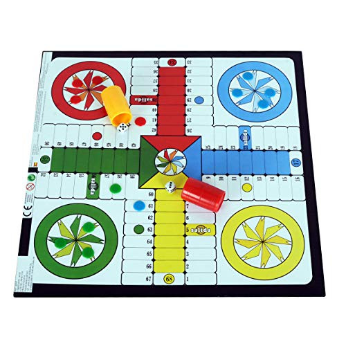 NYI Parcheesi Board Game, New Edition, Ludo Game Board, Parchisi Star  and  Chess Board, Parchisi Learning Dice Toys,