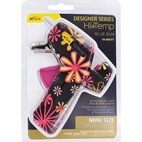 AdTech High Temp Mini Hot Glue Gun in Black Daisy | Arts and Crafts and DIY | Fun and Cute Tool | Item #0502