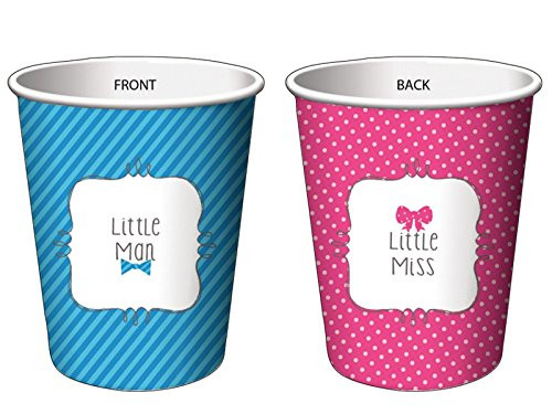 Creative Converting 377041 Man Or Little Miss Hot/Cold Cups, Multicolor