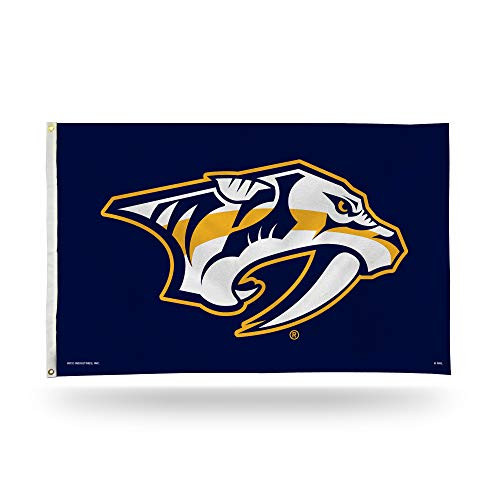 NHL Rico Industries 3-Foot by 5-Foot Single Sided Banner Flag with Grommets, Nashville Predators
