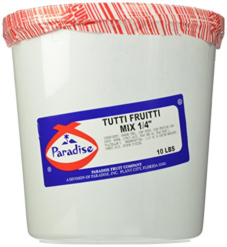 Paradise Tutti Fruitti Mix 1/4 Inch, 10 Pound Tub
