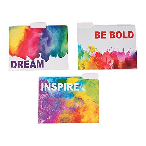 Fun Express Watercolor File Folders - 12 Pieces - Educational and Learning Activities for Kids Fun Express Watercolor File Folders - 12 Pieces - Educational and Learning Activities for Kids