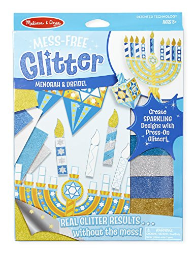 Melissa & Doug Mess-Free Glitter Menorah and Dreidel