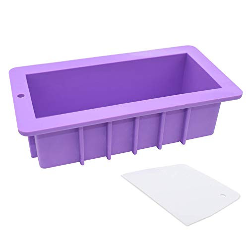 MVIP Silicone Loaf Mold for DIY Crafts  and  Soap Making Molds Rectangular Loaf Mold with Plastic Scraper for Handmade Soap