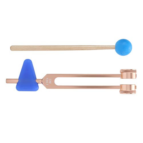 Tuning Fork Instrument, Meditation Tuning Fork Kit Effective 136.1HZ Tuning Fork, Aluminum Alloy Non-Magnetic for(Rose Gold OM Tuning Fork)