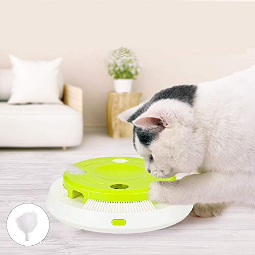 Pettom Electronic Cat Toy Interactive Rotating Feather Random Pop Smart Automatic Cat Toys Teaser Robotic Auto Shut-Off for Fun Pettom Electronic Cat Toy Interactive Rotating Feather Random Pop Smart Automatic Cat Toys Teaser Robotic Auto Shut-Off for Fun