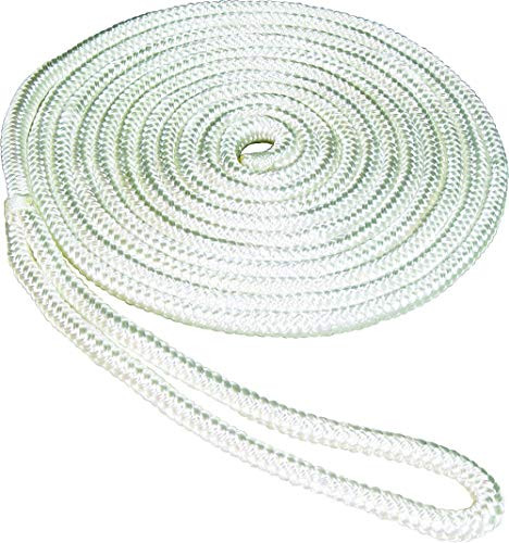 SeaSense Double Braided Nylon Dock Line, White, 3/8" x 10'