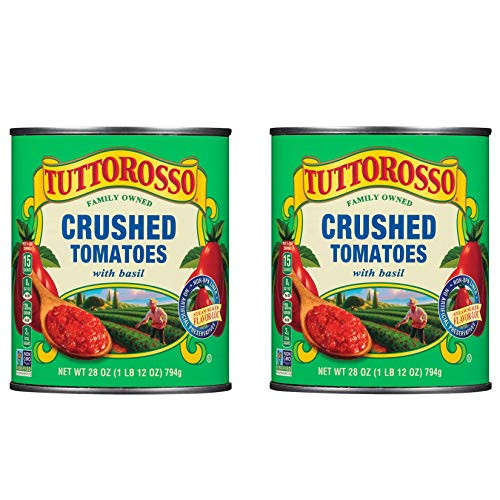 Tuttorosso Crushed Tomatoes with Basil, Gluten Free and Vegetarian Recipe, 28 Ounce Jars, 2-Pack Tuttorosso Crushed Tomatoes with Basil, Gluten Free and Vegetarian Recipe, 28 Ounce Jars, 2-Pack
