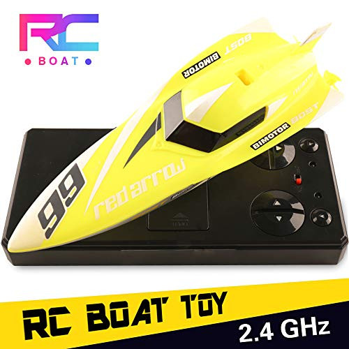 RC Boat Toys, Remote Control Boat for Pools and Lakes, 2.4GHz 4 Channels High Speed Remote Control Boat Fast RC Boat Racing, Radio Controlled Boats, RC Speed Boats Electric Toy for Adults and Kids RC Boat Toys, Remote Control Boat for Pools and Lakes, 2.4GHz 4 Channels High Speed Remote Control Boat Fast RC Boat Racing, Radio Controlled Boats, RC Speed Boats Electric Toy for Adults and Kids