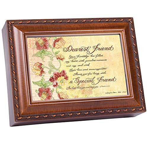 Cottage Garden Dearest Friend Filled My Heart Woodgrain Rope Trim Jewelry Music Box Plays Friend in Jesus Cottage Garden Dearest Friend Filled My Heart Woodgrain Rope Trim Jewelry Music Box Plays Friend in Jesus