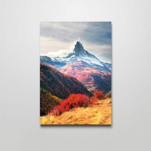 Autumn Modern Canvas Wall Art Painting Matterhorn Slopes In Autumn Canvas Wall Art Wall Decor Home Decor 16x24 In