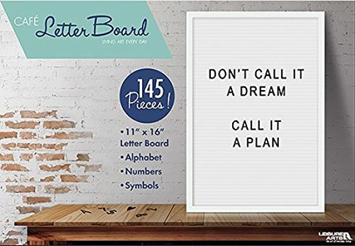 LEISURE ARTS CafÃ Letter Board - Includes 145 Black Letters, Numbers and Symbols