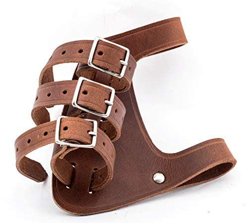 Mythrojan Renaissance Leather Right Hand Sword Frog LARP Costume Accessory Rapier Knight Sword Belt - Brown