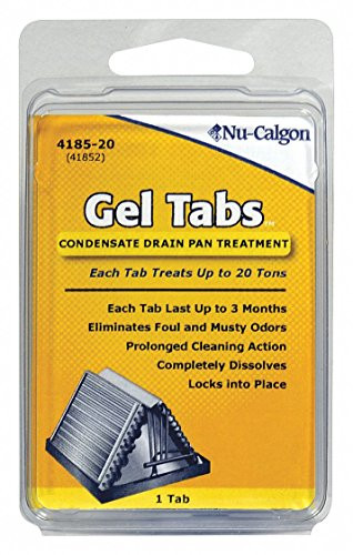 Nu-Calgon 4185-20 Condensate Drain Pan Treatment Gel Tab, 20 Tons