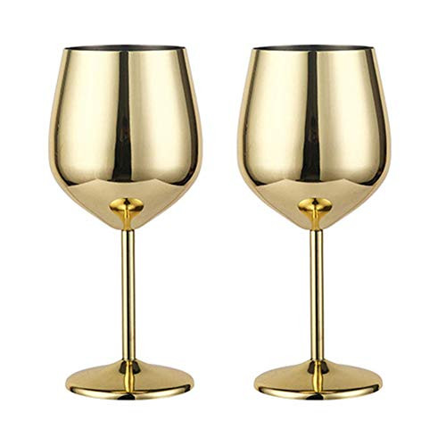 Stainless Steel Red Wine Glass Metal Stemmed Wine Glass Shatter Proof White Red Wine Cocktail Glasses Unbreakable BPA Free Goblets Juice Drink Champagne Goblet Party Barware Kitchen Tools