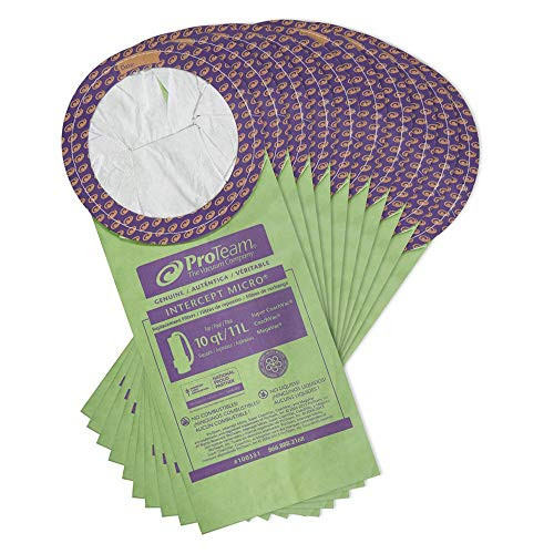 ProTeam 10 Qt. Intercept Micro Filter Bag, Open Collar 10/Pack